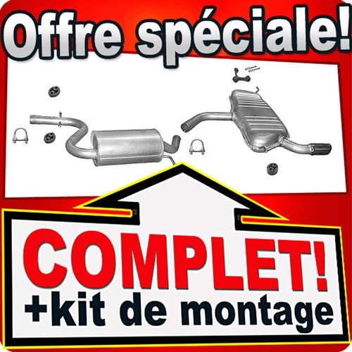 Ligne pot échappement - ligne, pour