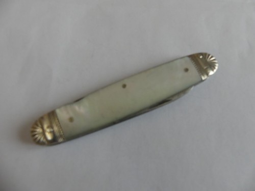 Couteau canif vintage nacre - canif,