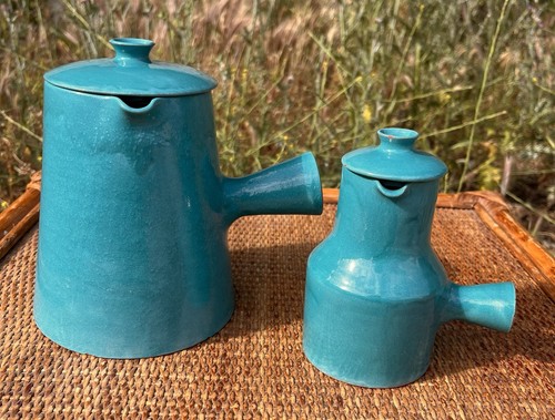 Lot pots bleus ciel - 2,