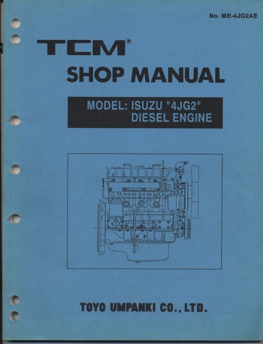 Manuel atelier isuzu 4jg2 - d'atelier,
