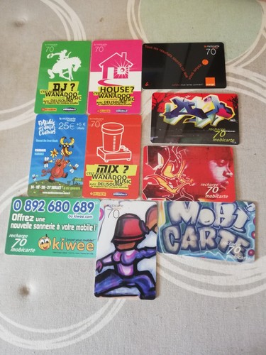 Lot 10 mobicartes toutes - mobicartes,