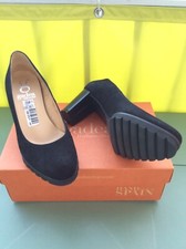 CHAUSSURES "GADEA" ESCARPIN FEMME en CUIR DAIM NOIR TBE POINTURE : 39 COMME NEUF
