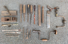LOT outils ANCIENS menuisier ebeniste sculpteur horloger gouges COMPAGNONS