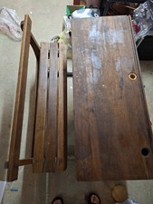 Pupitre bureau d'écolier ancien vintage