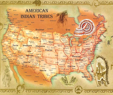 tapis de souris indiens amérique carte des tribus indiennes united states ref110