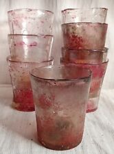 8 ancien lumignon verre soufflé Photophore Bougie procession église 19 ème 