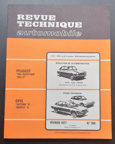 Revue technique opel ascona - revue,