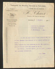 NEVERS (58) OUTILS pour SABOTIERS & pour MACHINES à BOIS "H. CHUET" en 1917