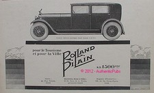 PUBLICITE AUTOMOBILE ROLLAND PILAIN TOURISME VILLE USINE A TOURS DE 1927 AD CAR