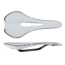 Selle Pour Vélo Force TEAM HOLE En Carbone Perforée Blanche