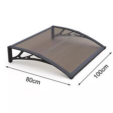 80x100cm Marquise de Porte Auvent en Polycarbonate Pour Terrasse Balcon Patio