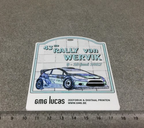 Petite plaque pvc 43em rally - plaque,