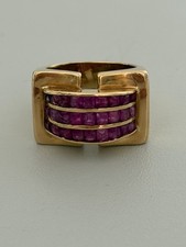 7536 - Bague Tank Or Jaune