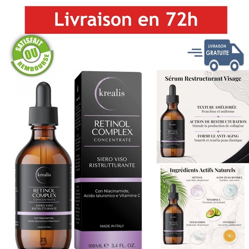 Sérum rétinol visage 100ml - visage,