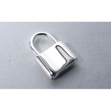 Magnétique Argent Sterling Cadenas 9.5 x 12mm Bijoux Accessoires Neuf .925 -