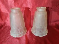 2 tulipes ART DECO en verre