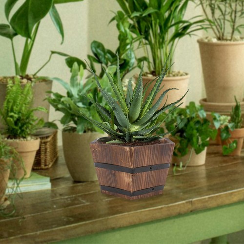 Jardinière seau bois - en,