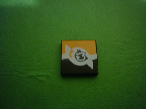 Tile lego star - tile, black