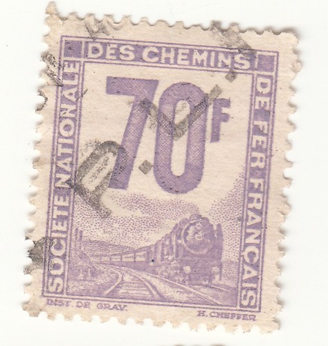Timbre france 1944 sncf - france, 1944-47