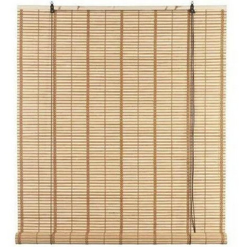Store bandes bambou brun - store,