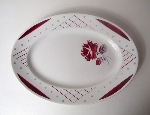 Ancien plat ovale faience - ancien,