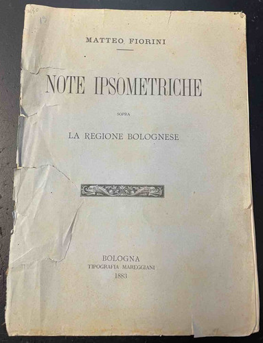 Fiorini note ipsometriche - note,