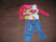 lot vetements 3 ans fille sweat desigual neuf  + jean sergent major  1