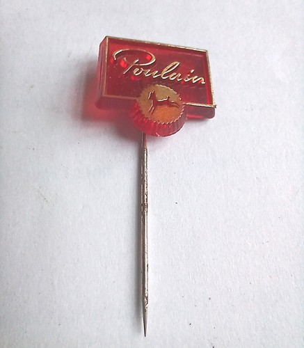 Broche chocolat poulain - broche,