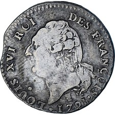 Monnaie, France, Louis XVI, 15 sols françois, 1791 / AN 3, Limoges, 2e semestre