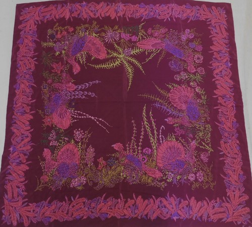Foulard vintage 100 soie - 100%, pure