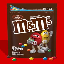 Bonbons Au Chocolat Au Lait M&M's, Taille Fête - Sac De 38 Oz