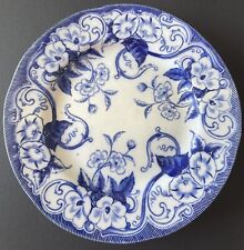 Ancienne Assiette Plate en Faïence de Creil Montereau - Modèle Flora - XIXe