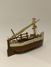 Maquette Bateau Chalutier Bois Ancienne