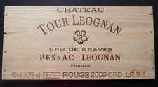 Estampe , façade de caisse vins château TOUR LEOGNAN  2009