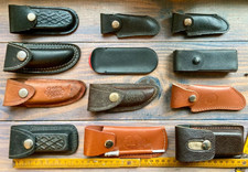 COUTEAU PLIANT = LOT ETUI CUIR