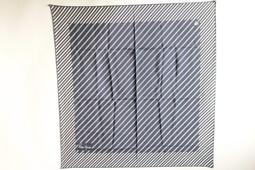 Rolex foulard soie - rayé, bleu