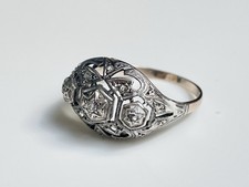 ANCIEN Bague Art Déco Argent