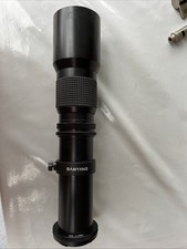 Samyang 500mm f/8 Telephoto Lens W/ T-mount For Canon AF, 2x Converter, Caps VG+