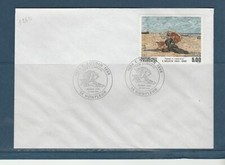 FRd enveloppe  tableau 1er jour Boudin femme a l' ombrelle 14 Honfleur  1987