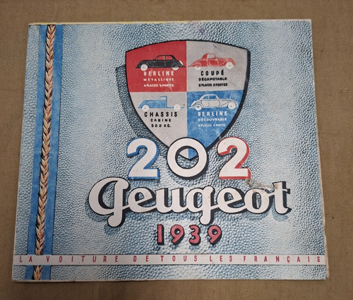 Depliant peugeot 202 1939 - peugeot,