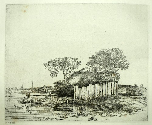 Chaumière entourée de - la,