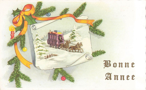 Illustree bonne annee cadre - cp,