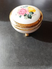boîte à bijoux ancienne Porcelaine De Limoges Décoration Roses