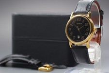 [Boîte] Montre à quartz Montblanc Meisterstuck acier doré cadran noir du JAPON