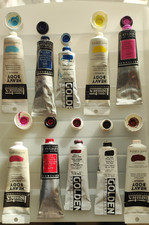 Peinture Acrylique Extra Fine - 10 tubes - Occasion - Différentes couleurs.