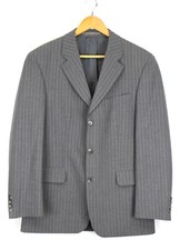 Veste blazer homme DIGEL taille IT48 US UK 38 gris polyester laine rayée sv6573