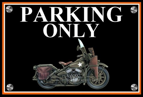 Plaque parking only harley - parking,