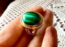 Bague Argent Malachite