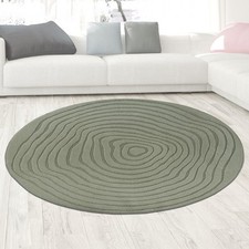 Tapis design rond vert vagues