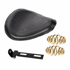 Cuir Flame SOLO Slim Seat 3 "Printemps Pour Harley Honda Bobber Cruiser Vintage